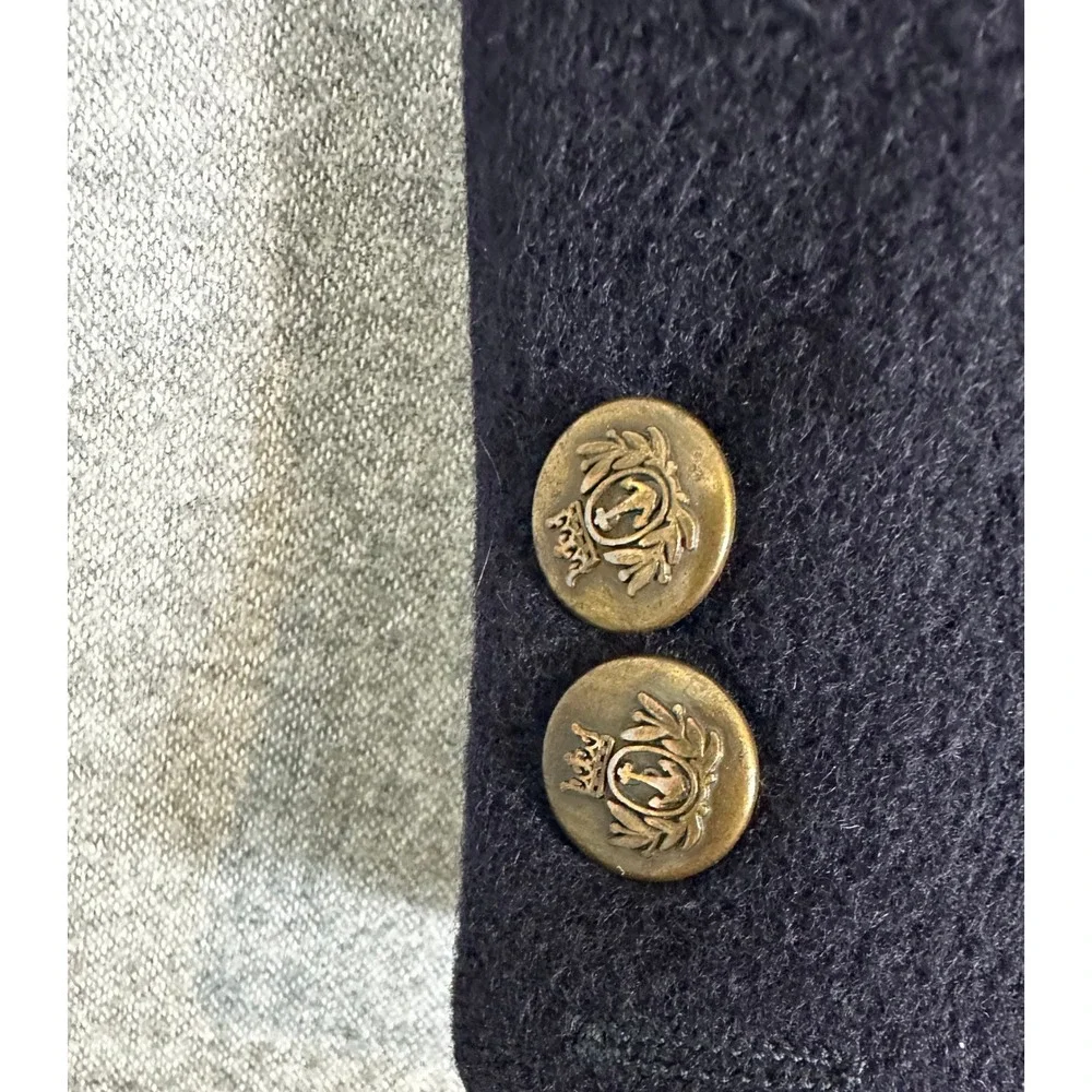 Carlo Boscani 100% Cashmere Blazer 44R Navy Blue Made in Ireland Button Crest
